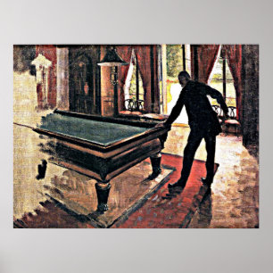 Billiards - Caillebotte, beroemd schilderij, Poster