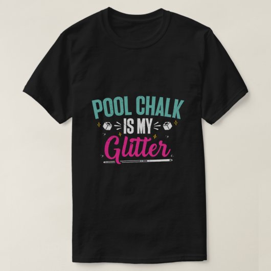Billiards Chalk Funny Pool Shooter Master Billiard T-shirt (Design voorkant)