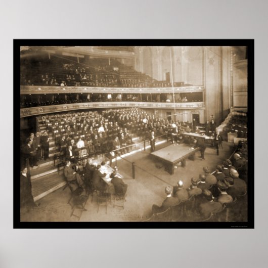 Billiards Chicago IL Foto 1906 Poster (Voorkant)