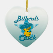 Billiards Chick #7 Keramisch Ornament (Voorkant)