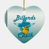 Billiards Chick #7 Keramisch Ornament (Achterkant)