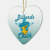Billiards Chick #7 Keramisch Ornament (Links)