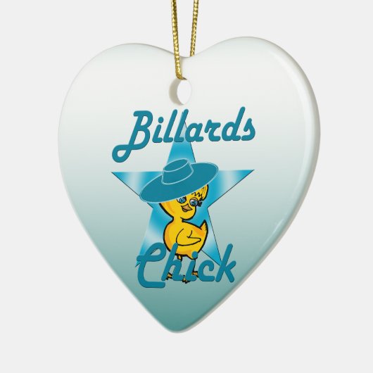 Billiards Chick #7 Keramisch Ornament (Links)