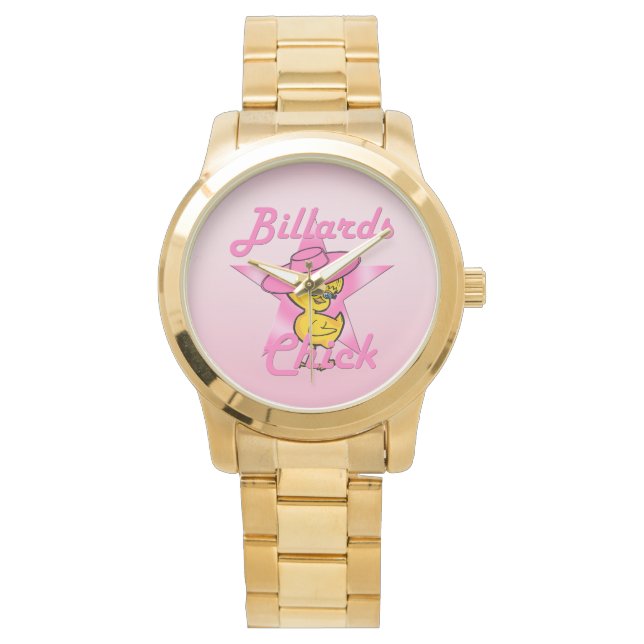Billiards Chick #8 Horloge (Voorkant)