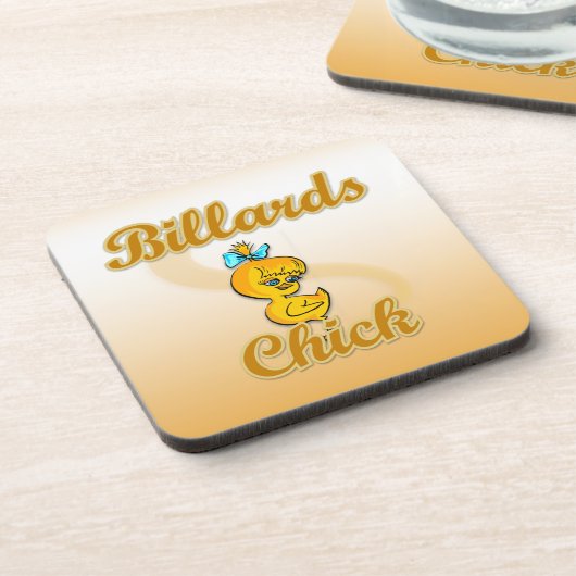 Billiards Chick Bier Onderzetter (Linkerzijde)