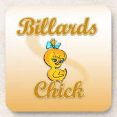 Billiards Chick Bier Onderzetter (Voorkant)