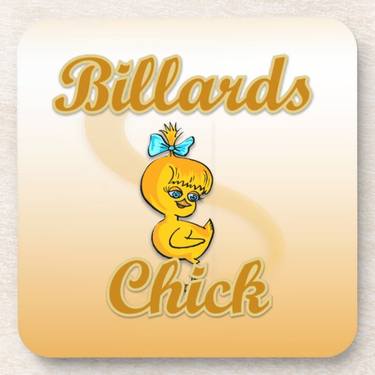 Billiards Chick Bier Onderzetter (Voorkant)
