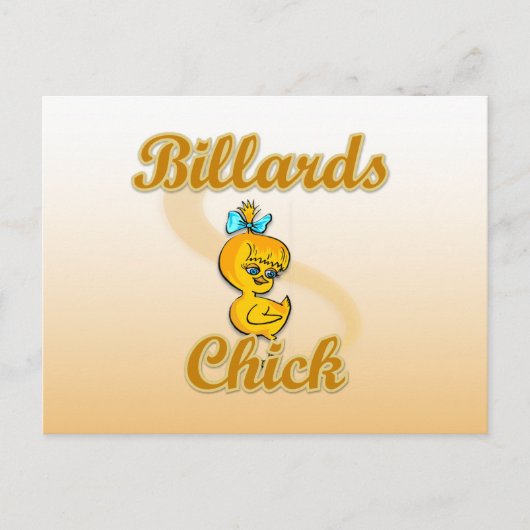 Billiards Chick Briefkaart (Voorkant)