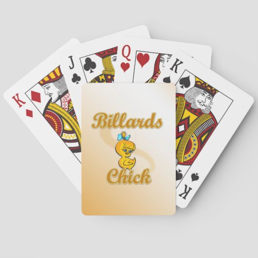 Billiards Chick Speelkaarten (Achterkant)