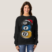 Billiards Christmas Snowman with Pool Table Balls  Trui (Voorkant volledig)