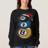 Billiards Christmas Snowman with Pool Table Balls  Trui (Voorkant)