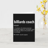Billiards Coach Definition Funny Pool Player Humor Kaart (Gele Bloem)