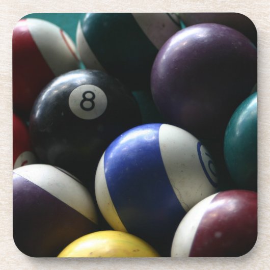 Billiards cork onderzetter plaatste unieke cadeaui (Voorkant)