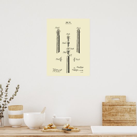Billiards Cue Patent art print #6 (Keuken)