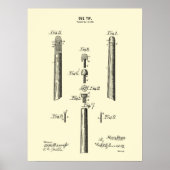 Billiards Cue Patent art print #6 (Voorkant)