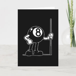 Billiards Cue Sports 8-Ball  Cartoon Kaart