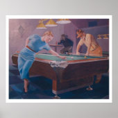 Billiards Dame Poster (Voorkant)