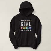 Billiards die ik ken als Girl 8 Ball Snooker P Hoodie (Design voorkant)
