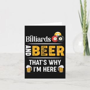 Billiards en bier dat waarom ik hier poolspeler be kaart