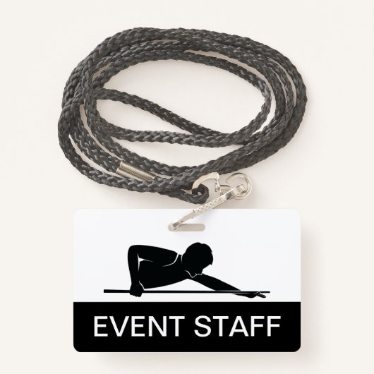 Billiards Event Staff Budget Event Badges (Achterkant met draagriem)