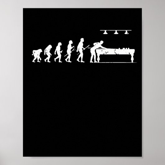 Billiards Evolution of Man Pool Billiards Game Poster (Voorkant)