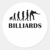Billiards Evolution Ronde Sticker (Voorkant)