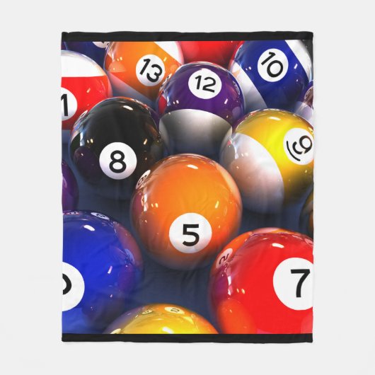 Billiards Fleece Blanket Deken (Voorkant)