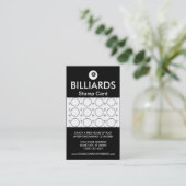 BILLIARDS focusstempel Klantenkaartje (Staand voorkant)