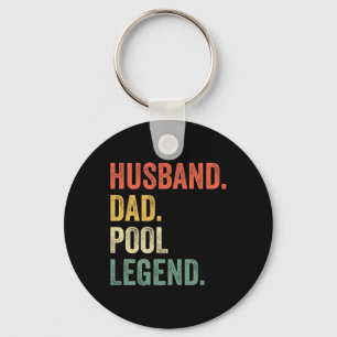 Billiards Funny Husband Pap Pool Player Legend Vin Sleutelhanger