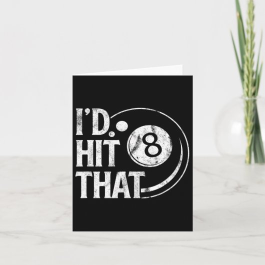 Billiards Funny Id Hit dat 8-bladerspoel speelt Kaart (Voorkant)