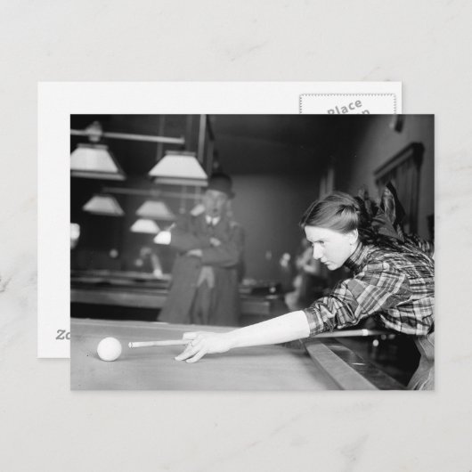 Billiards Game, 1910 Briefkaart (Voorkant / Achterkant)