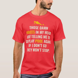 Billiards Game Pool Player Cue Ball Sport Funny Sa T-shirt