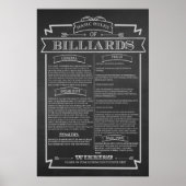 Billiards Game Rules Poster (Voorkant)