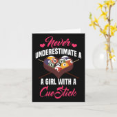 Billiards Girl Player Table Snooker Pyramid Billia Kaart (Gele Bloem)