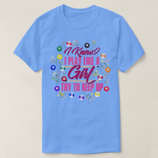 Billiards Girl  T-shirt (Design voorkant)
