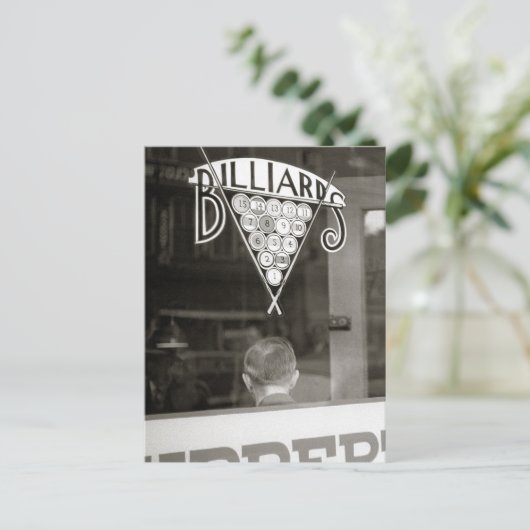 Billiards Hall, 1938 Briefkaart (Staand voorkant)