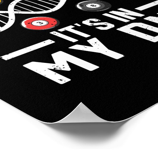 Billiards Het zit in mijn DNA Funny Pool Poster (Hoek)