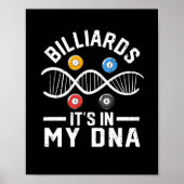 Billiards Het zit in mijn DNA Funny Pool Poster (Voorkant)