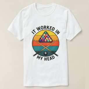 Billiards Humor Vintage Biljartspeler Citaat Desig T-shirt