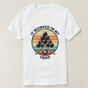 Billiards Humor Vintage Biljartspeler Citaat Desig T-shirt