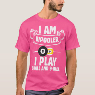 Billiards ik ben Bipoer 8 Ball Pool Snooker T-shirt