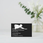 Billiards Instructor Lessons Simple Business Cards Visitekaartje (Staand voorkant)