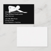 Billiards Instructor Lessons Simple Business Cards Visitekaartje (Voorkant / Achterkant)