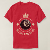 Billiards King 8 Ball Retro Snooker T-shirt (Design voorkant)