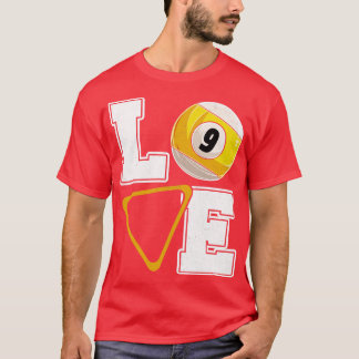 Billiards Liefde Pool Player Billiards Lover T-shirt