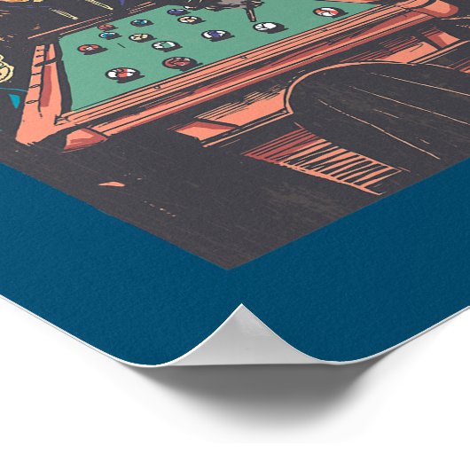 Billiards Lion Big Cats Tiger Pool Game Poster (Hoek)