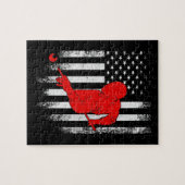 Billiards Lover | Amerikaanse vlag Billiards Gift Legpuzzel (Horizontaal)