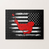 Billiards Lover | Amerikaanse vlag Billiards Gift Legpuzzel (Horizontaal)