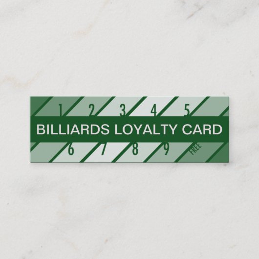 billiards loyalty card (retrograde) (Voorkant)