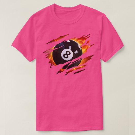 Billiards Man 8 Ball Pool s Pool League T-shirt (Design voorkant)